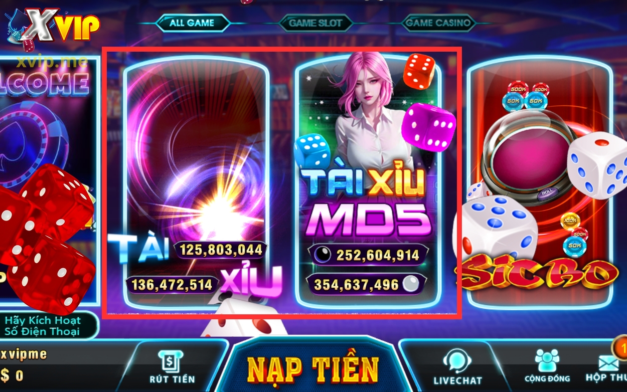 Hai hình thức tài xỉu tại Xvip được yêu thích nhất